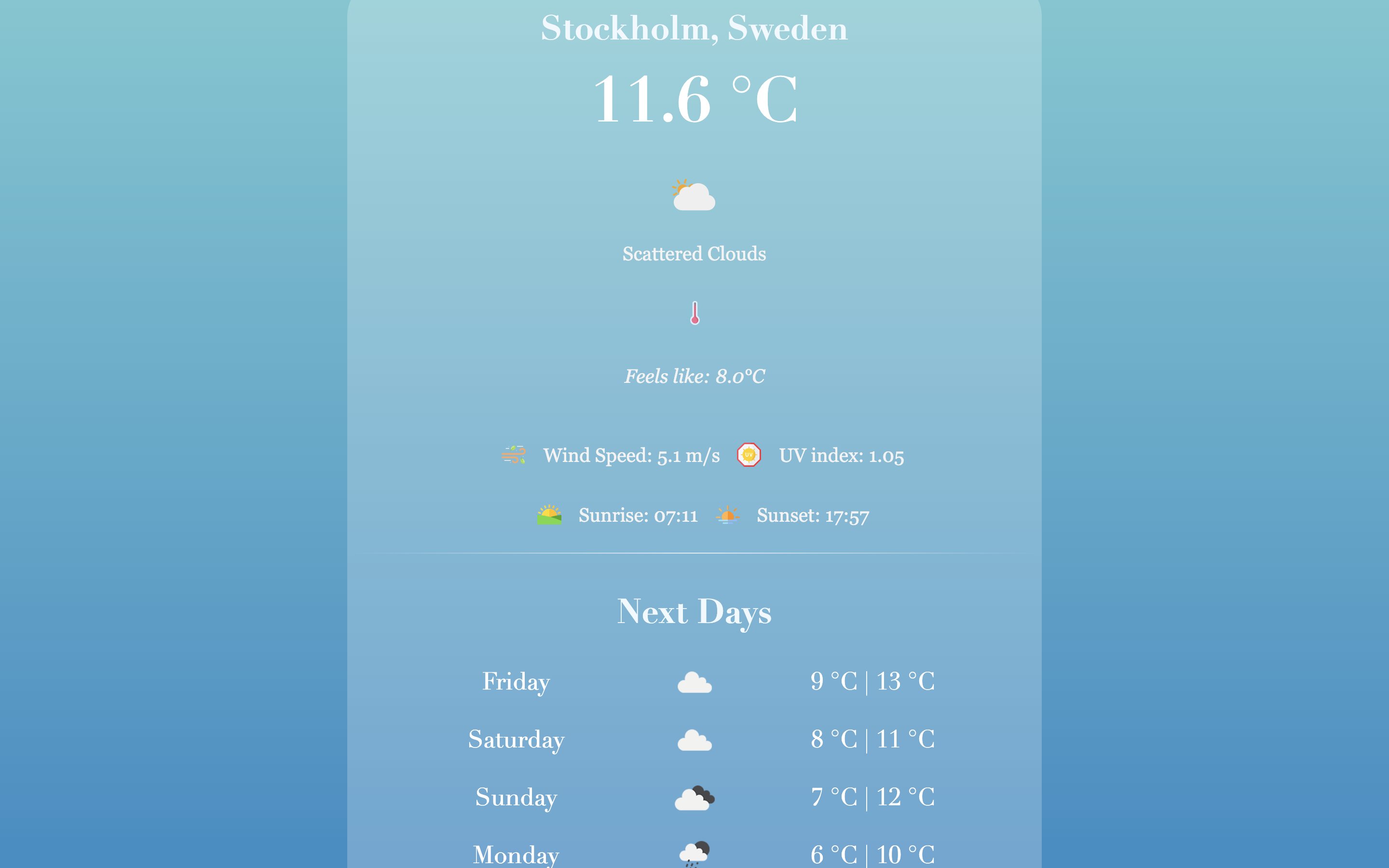 weather app front page image